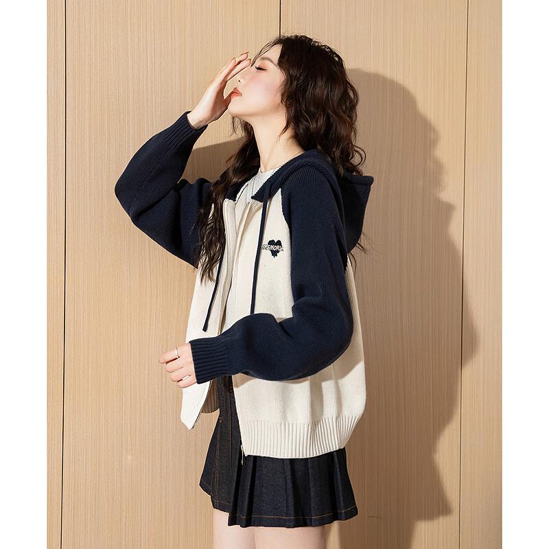 

TonLion Women s Hooded Embroidered Knit Cardigan S