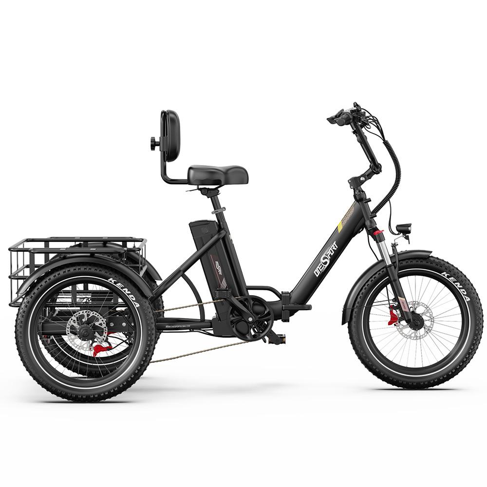 Elektrische Lastenfahrräder Onesport OT30 Pro 20" Fat Tire 500W Motor 48V 18AH Faltbares Elektrisches Erwachsenenrad Shimano 7-Gang Maximale Last 180 kg