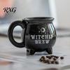 Personalized Magic Mystery Mug Witch Ceramic Coffee Mug, Halloween Theme Unique Wizard Pot Handmade Style Ceramics Spooky Drinkware for Tea