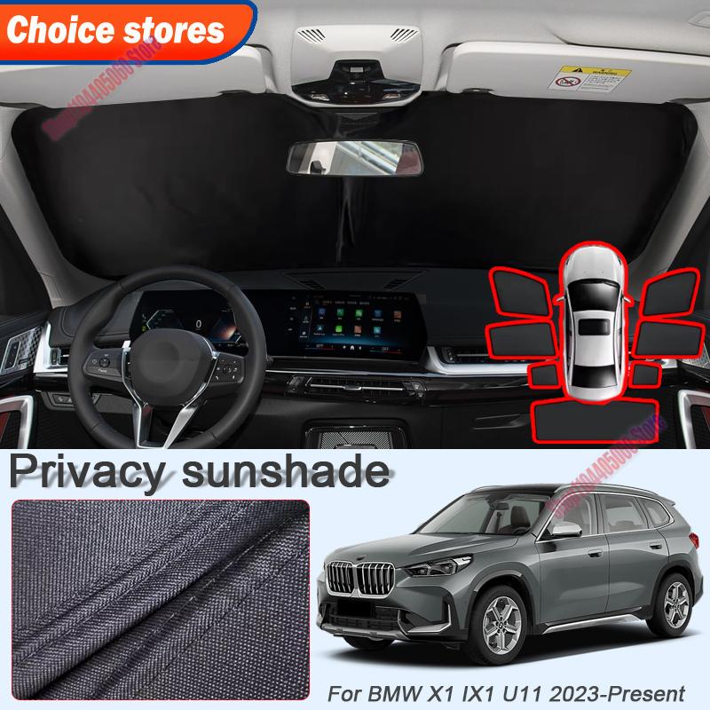 For BMW X1 IX1 U11 Car Black Windows Privacy Sunshade -Present Anti-UV Heat ulation Protect Cover Interior Accessories