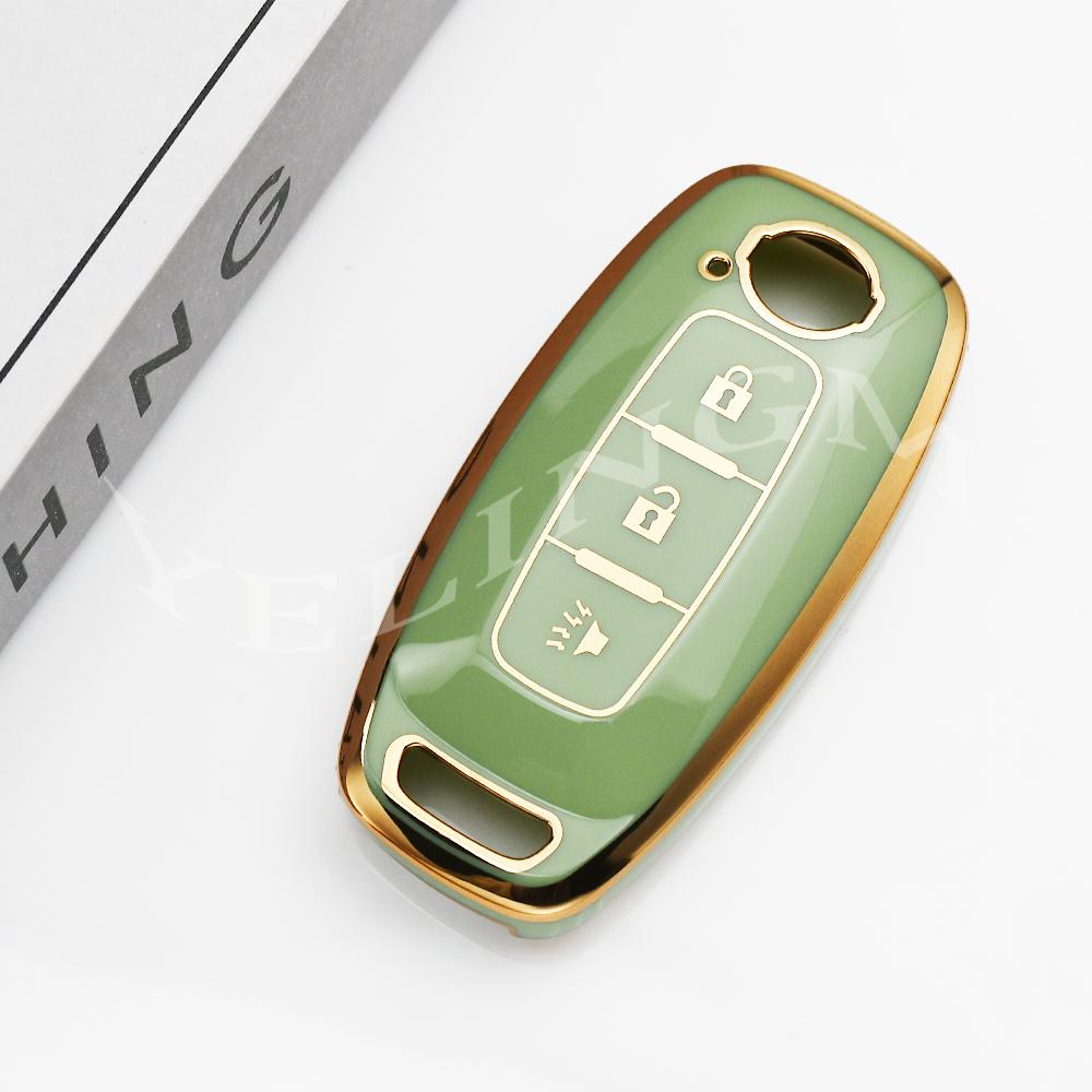 3 Buttons Car Remote Shell For Nissan X-Trail T33 Qashqai J12 Teana Altima Ariya Tpu Key Case Cover Holder Keychain