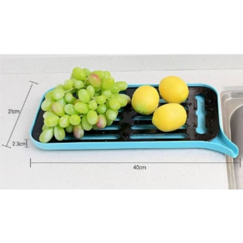 Farigrut Drainage Tray, Draining Mat for Dish Drainers, Kitchen Dish Drainer, Quick-Drying (Blue)