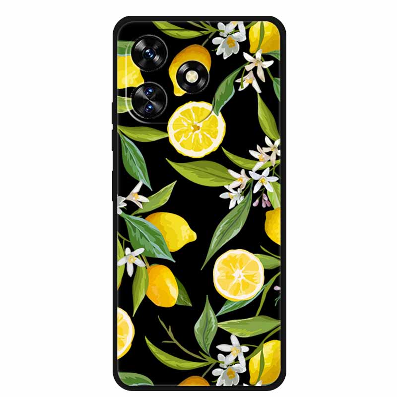 Funda For Oukitel C51 Case Cute Cartoon Cat Black Silicone Soft Phone Case For Oukitel C51 Back Cover Cases C 51 Coque 6.8" Capa