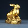 Brass Zodiac Rabbit Ornament Craft Business Office Living Room Home Decoration Display Opening Gift
