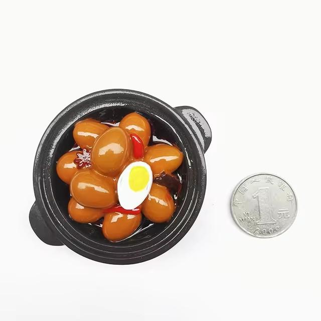 Simulated Food Fridge Magnets Resin Painted Magnet Noodles Ribs  Pot Cute Magnets for Refrigerator Retro Magnetic Handicrafts