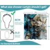 Teal and Gray Marble Shower Curtain Abstract Turquoise Gold Shower Curta for Bathroom Decor, Waterproof Cloth Fabric with Hooks 70 X 72 Inch