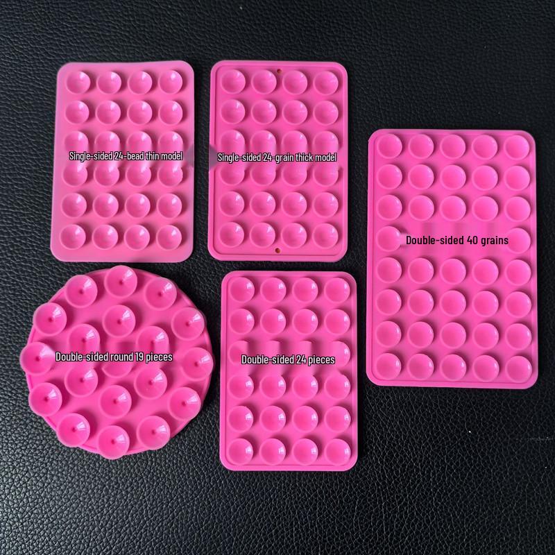 Adesivos de Ventosa de Silicone Dupla Face para Celular – Disponíveis em Conjuntos de 19, 24, 40, 48 e 80. Design Redondo e Espessado.