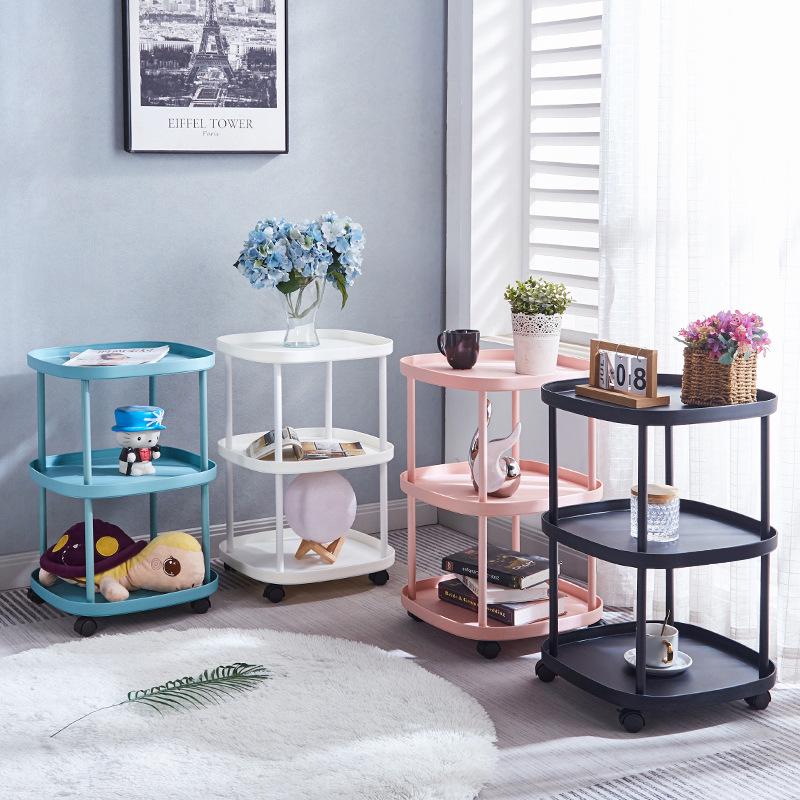 Compact Coffee Table with Storage Shelf for Bedroom or Living Room