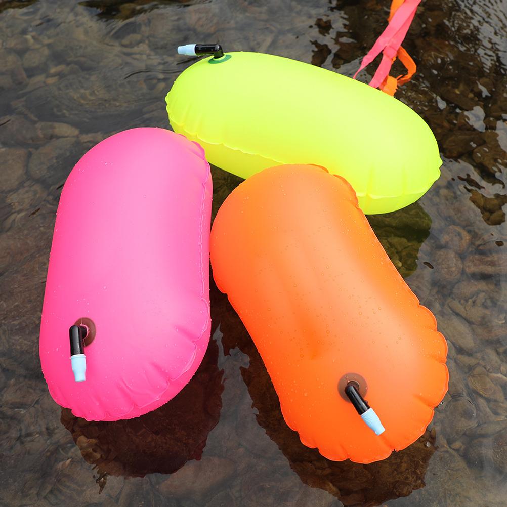Durable PVC Swim Buoy Tow Float with Adjustable Waist Belt for River Lake Sea Ocean Swimming