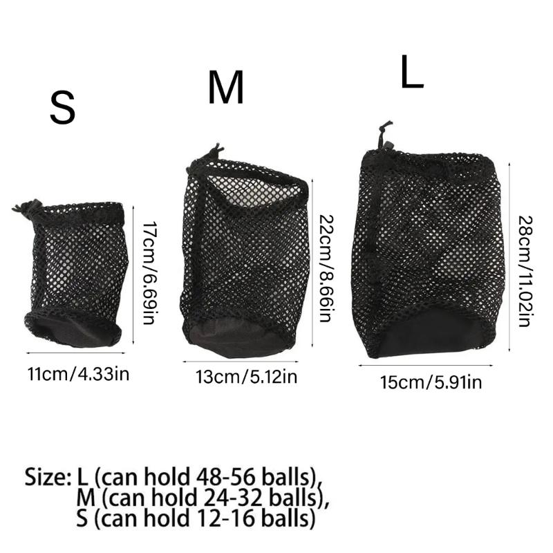 Nylon Golf Ball Storage Bag Closure Holds 48 56 15x28cm Purpose Sports Accessory