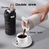 600ml/21OZ Termisk kaffemugg med sugrör Dubbelväggig isolerad Sublimering Tumlare Läckagesäker Vattentermos Bärbar Kaffekopp