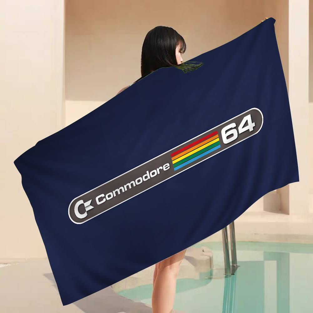 C-Commodore 64 Logo Microfiber Beach Towel Absorbent Quick Dry Soft Yoga Swimming Resort Mountain Climbing Towel