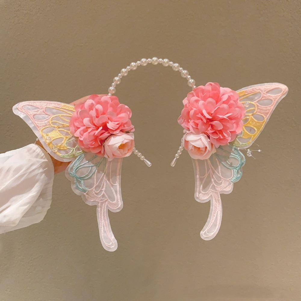 

Mesh Elf Ear Butterfly Headband Lolita Children s Hair Hoop Elegant Cute Headdress Party Style 2