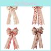 Elegant Double Layer Maple Leaf Christmas Bow Made Of Soft Durable Fabric For Holiday Decor