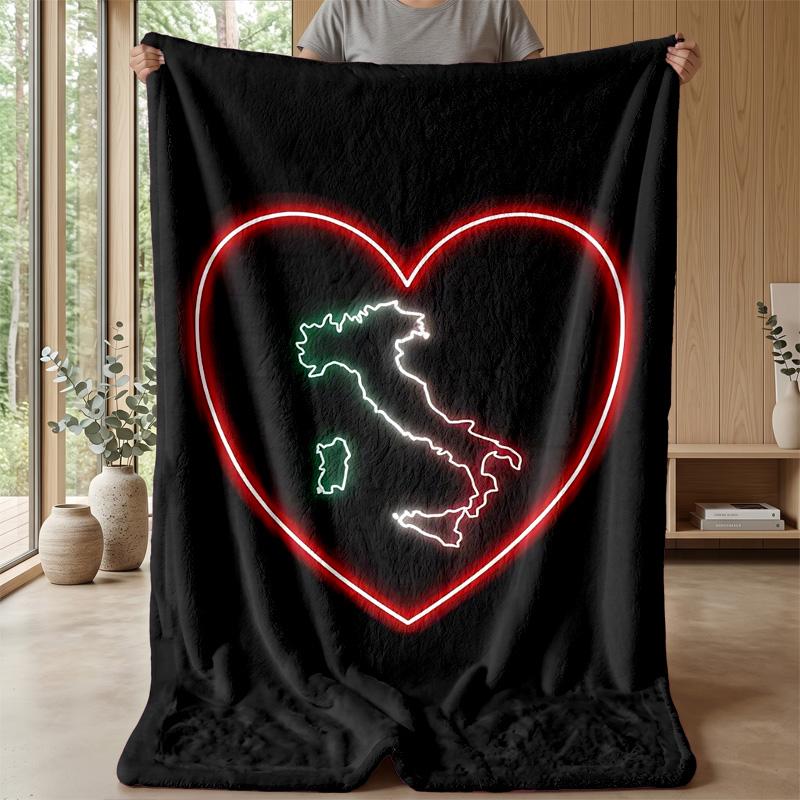 Italy Theme blanket Soft Flannel Blanket Plush Throw Blanket Cozy Sofa Bed Blanket for Home Decor