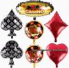 Dice Card Suit Aluminum Foil Balloons - Party Decorations In Spade, Heart, Club, Diamond Shapes
