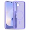 For Samsung Galaxy S25+/S24+ Magnetic Case TPU Frame Acrylic Back Phone Cover Skin Touch