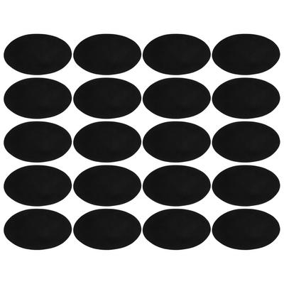 10 Paare Bügelflicken Beflockung Kleber Oval Ärmel Ellbogen Knie Stoff Reparatur DIY Dekoration 10 Paare Schwarz