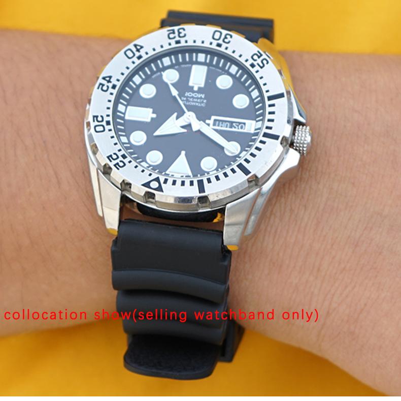 For Seiko Silicone Watchband Male No. 5 Water Ghost DAL0BP SKX007 SRPA21J1 Canned Red Teeth Diving 007 Abalone 22mm20 Black Blue