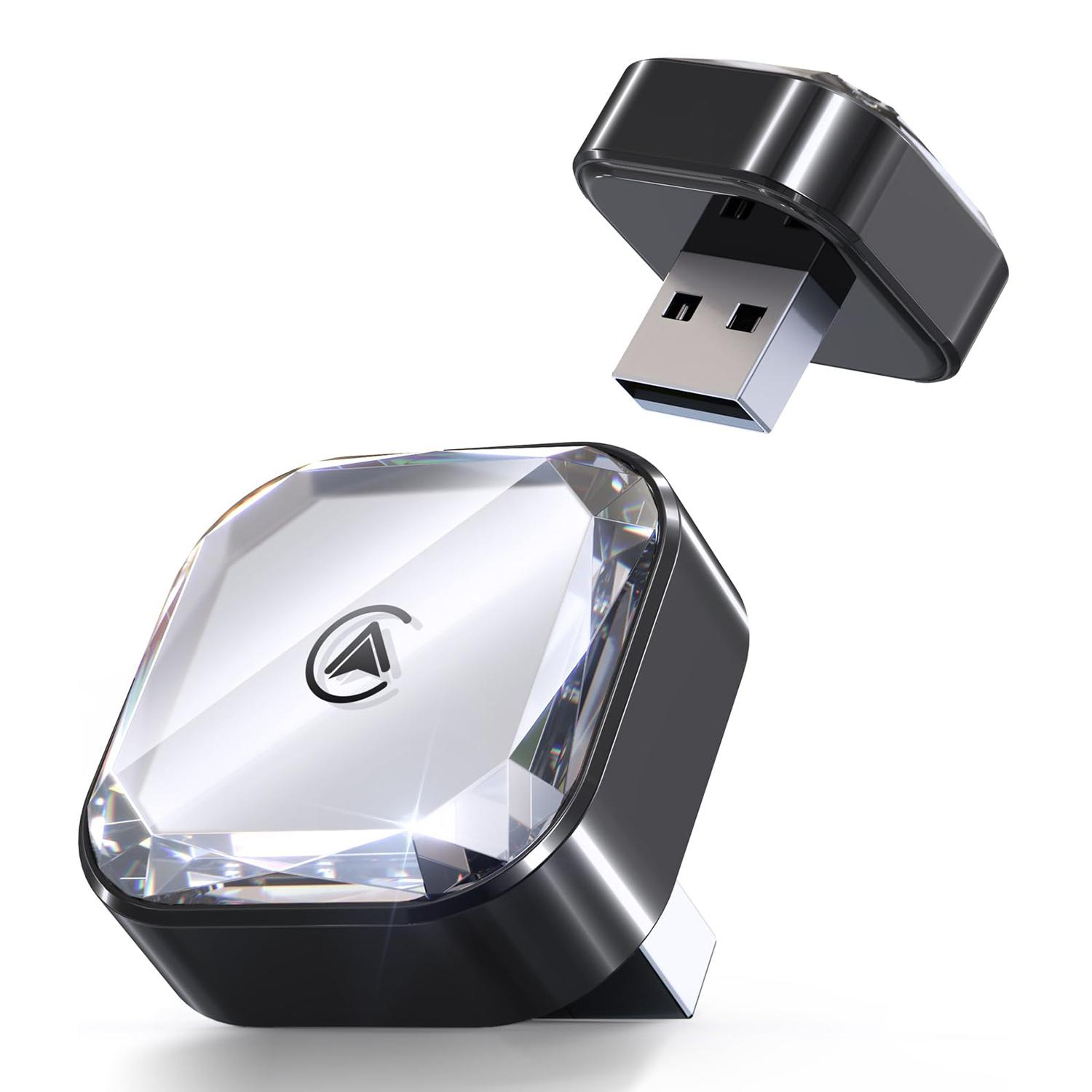 Wireless Car Play / Android Auto Adapter 2 in 1 Wired to Wireless Converter for Built-in Car Play / Android Auto Vehicles