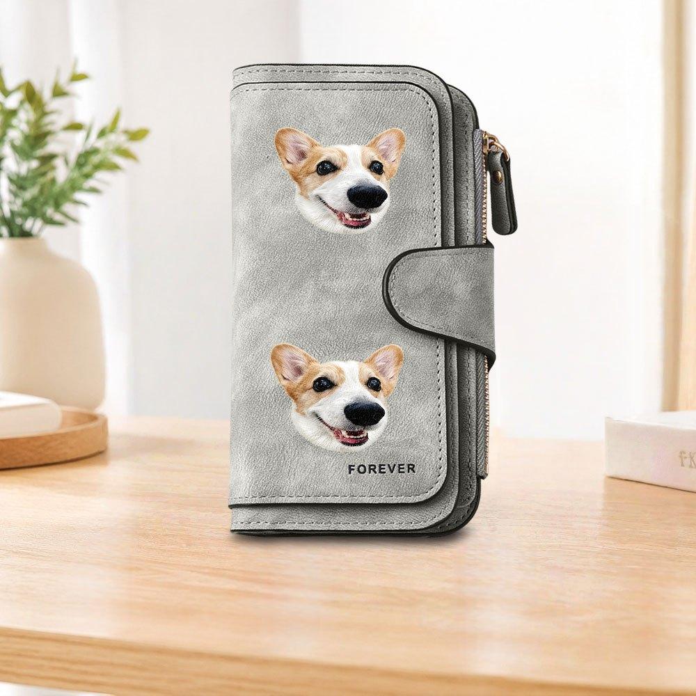 Corgi pattern long zipper wallet, large-capacity card holder, unisex clutch bag, stylish zippered coin purse, suitable for daily use, a great gift