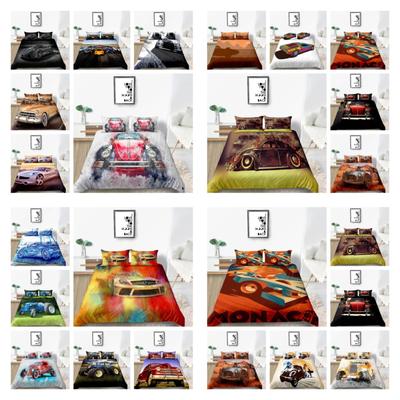 Cartoon Quilt Cover 3D Printing Bedding Cover Suit Twin King Size Highend Duvet Cover Set with Pillowcase for Boy Teen
