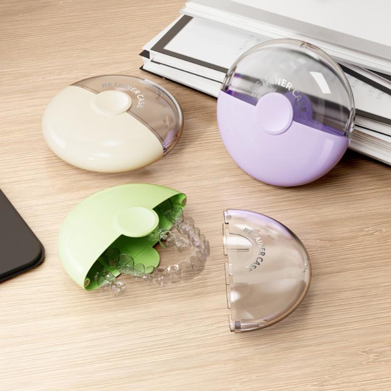 Mini Magnetic Dental Retainer Case Portable Dustproof Braces Box Sealed Mouthguard Case For Teeth Travel False Denture Box
