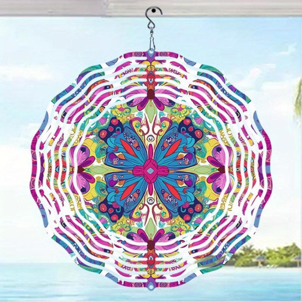 2D Metal Wind Spinner with Colorful Butterfly Design for Garden Patio Balcony Outdoor Decor No Electricity Needed Weather Resistant Autumn Gift