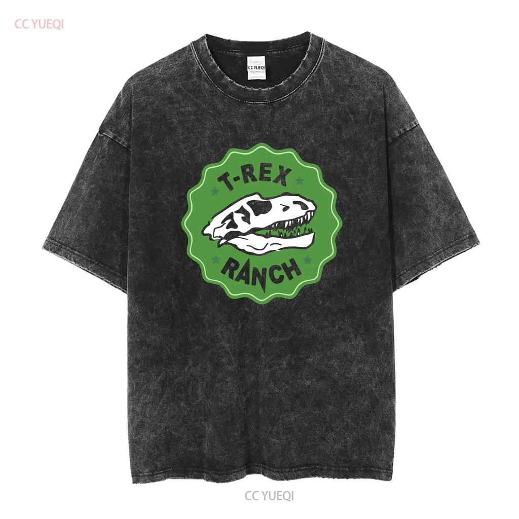 Parkwachter Kinder T-shirt Rex Ranch Dinosaurus Verjaardag Pasen Top vintage Gewassen streetwear grafisch Veelzijdig Rekbaar