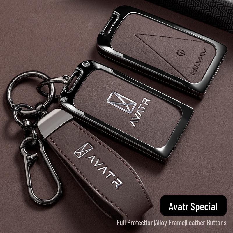 Avatr 11 Key Case Cover: High-Grade Metal Shell for Car Interior Decoration, Full Coverage, New Style