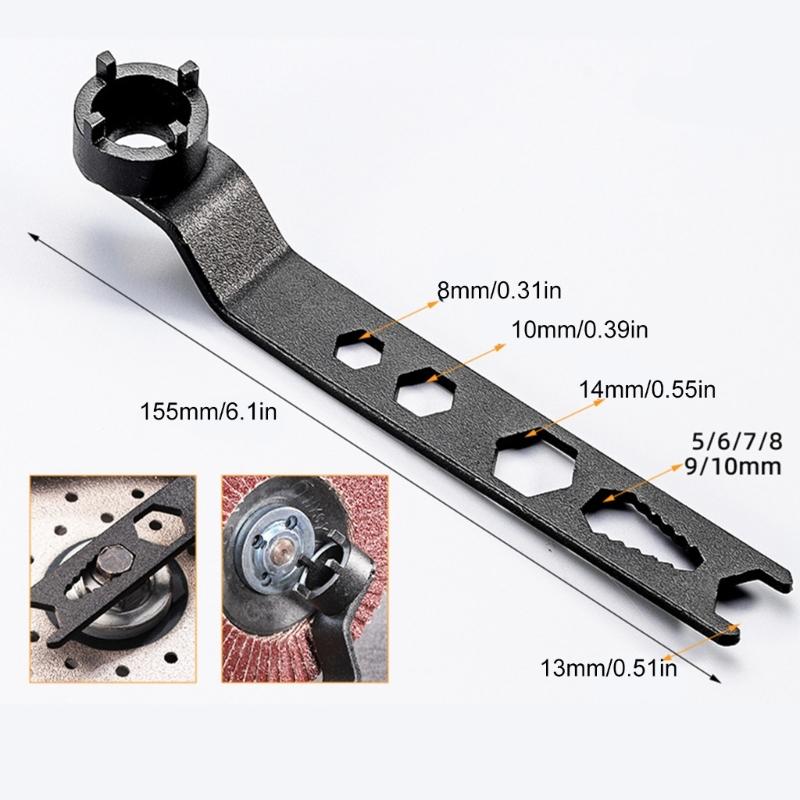 Four Claws Angle Grinder Wrench 150mm Hands Adjustment Removal Metal Wrenchs For 100 Type Angle Grinder Disassembly