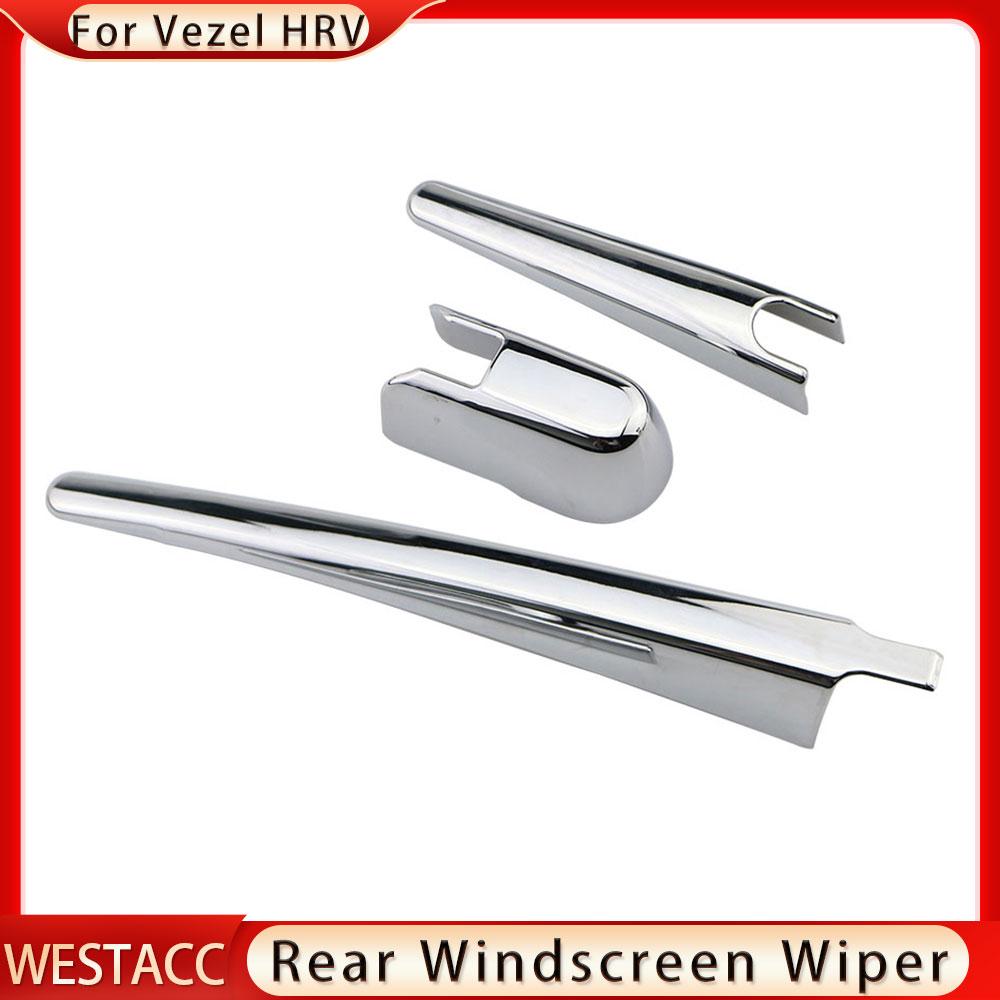 ABS Chromowany Pokrowiec na Pióro Wycieraczki Tylnej Szyby Samochodowej dla Honda Vezel HRV HR-V 2014 - Dekoracja