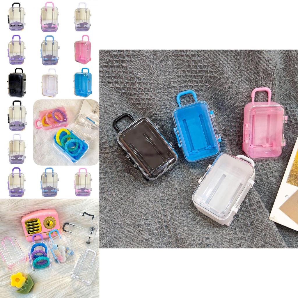 Charming European Style Mini Suitcase Candy Box With Durable Plastic Construction
