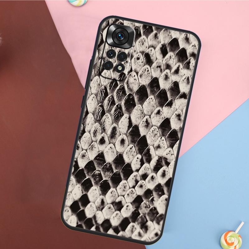 Snake Texture Cover For Xiaomi Redmi Note 14 13 12 9 10 11 Pro 9S 10S 11S 12S Redmi 14C 10C 12C 13C Case