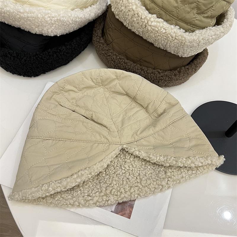 Personalized Lamb Wool Flanged Fleece Headgear Women's Autumn and Winter New Warm Ear Protection Mongolian Hat Pullover Hat