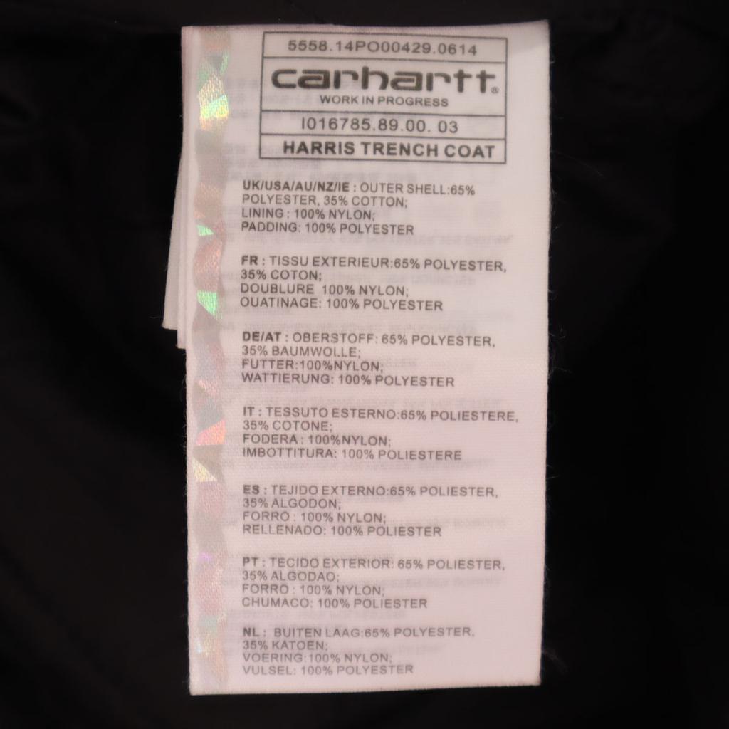 Carhartt Stainless collar coat L black Quilted lining, corduroy collar Men's Used