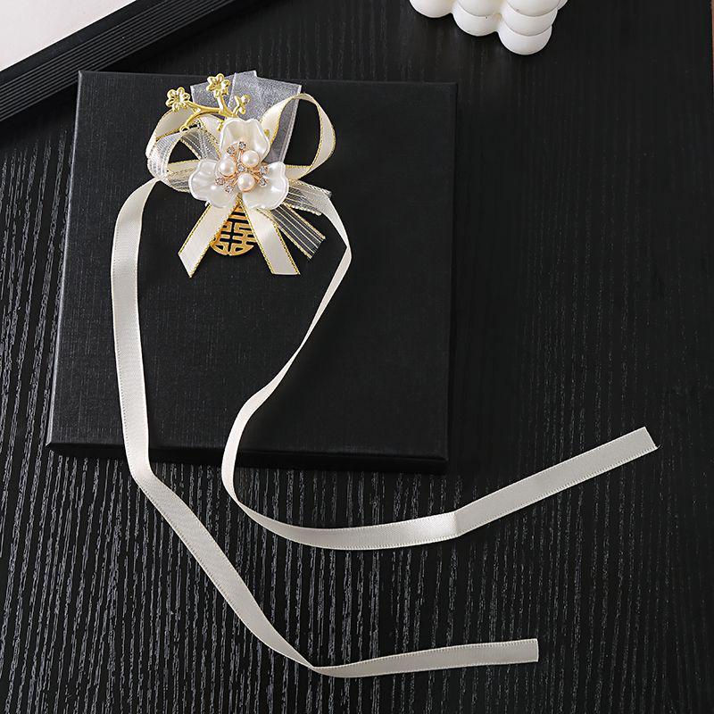 Bridesmaid Floral Wrist Corsage - Forest Series, Fresh Korean-Style Pearl Bracelet for Weddings
