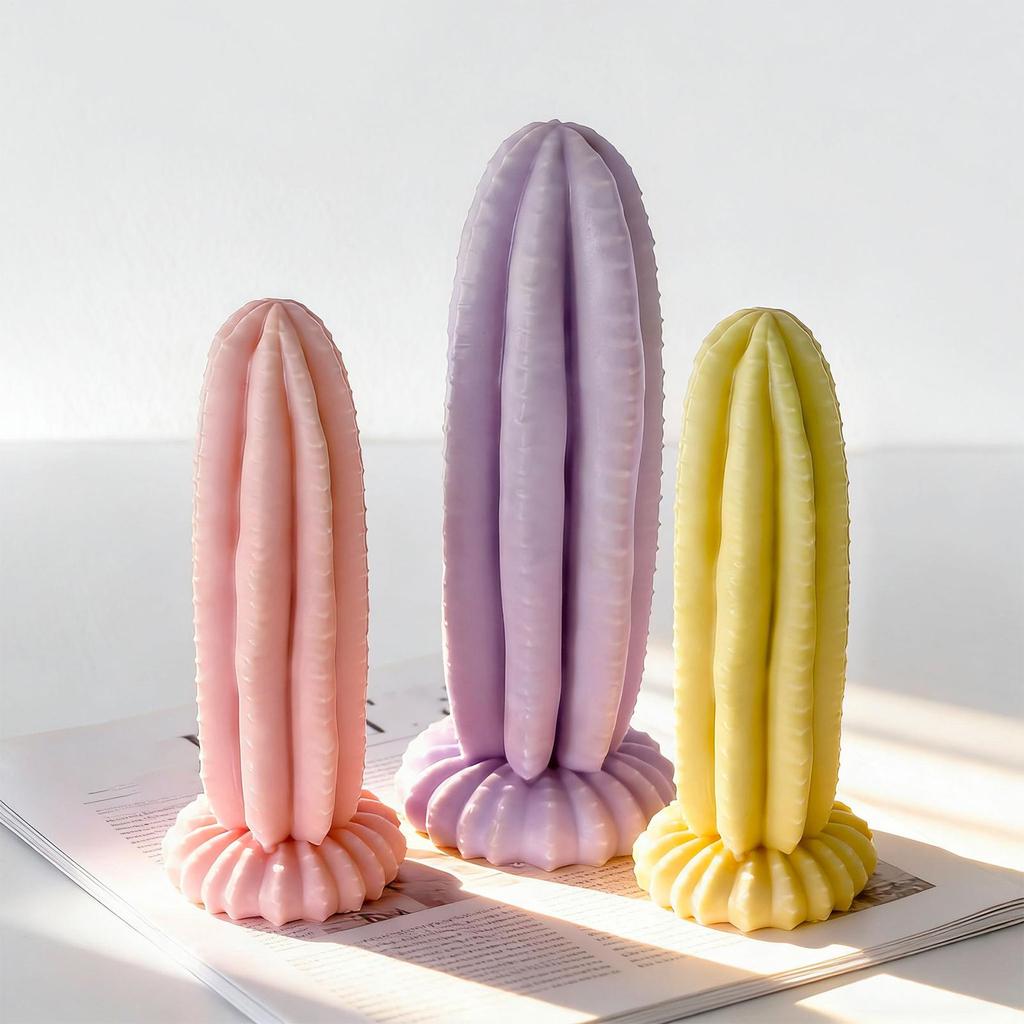 3D Cactus Silicone Candle Mold Realistic Novelty Reusable Candle Making Mold Cactus Shaped Handmade Candles Mold gift for friend