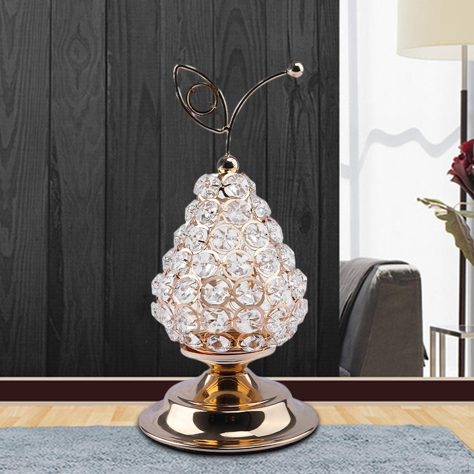 

Fruit Statue Ornament Pear Figurine Candle Holder Sculpture for Party Kitchen Desktop Octagonal Beads
