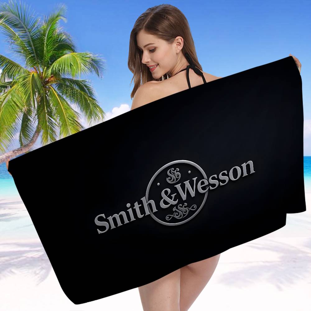 G-Gun S-Smith W-Wesson Bath Towel Microfiber Soft Water Absorbing Breathable For Girl Kids Decorative Cartoon Beach Towel