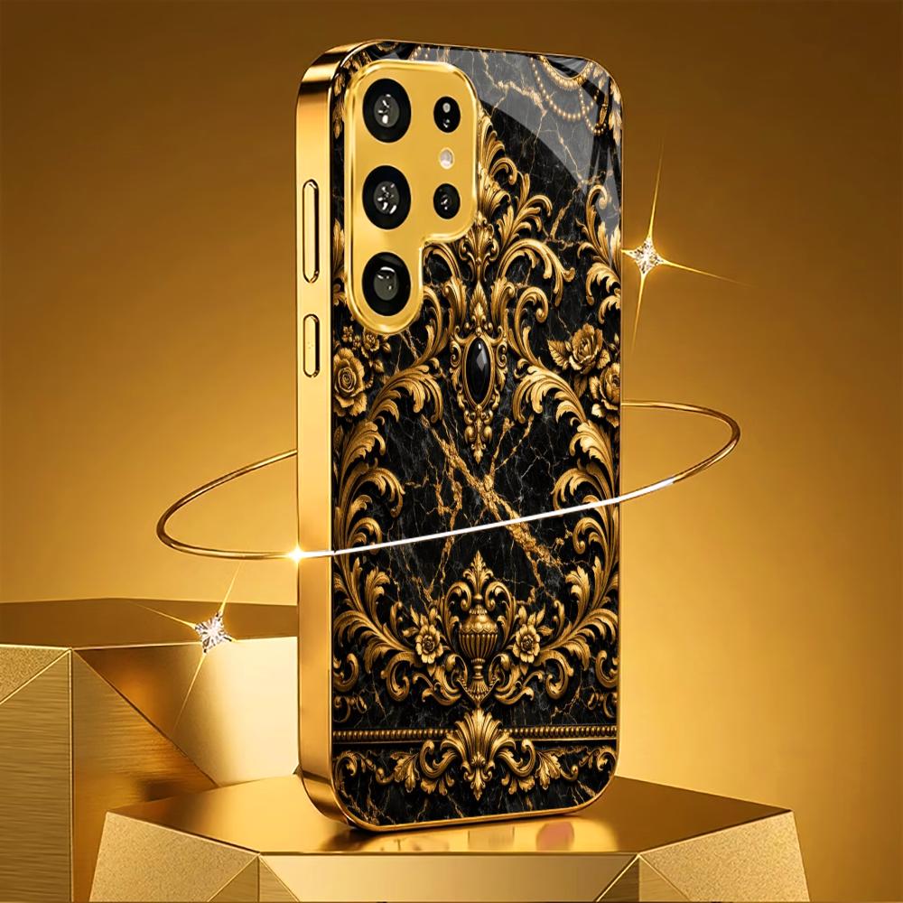 Dignified New Model Luxurious PhoneCase Electroplated Glass PhoneCase for Samsung Galaxy S26 S25 S24 S23 S22 S21 FE,Ultra,Plus