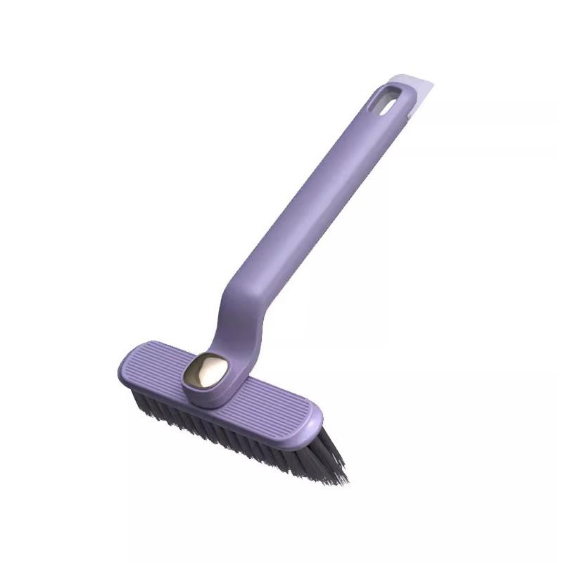 Rotating Multifunctional Crevice Cleaning Brush With Stiff Bristles Two-In-One Bathroom Tile Floor Crevice Brush Cleaning Tool