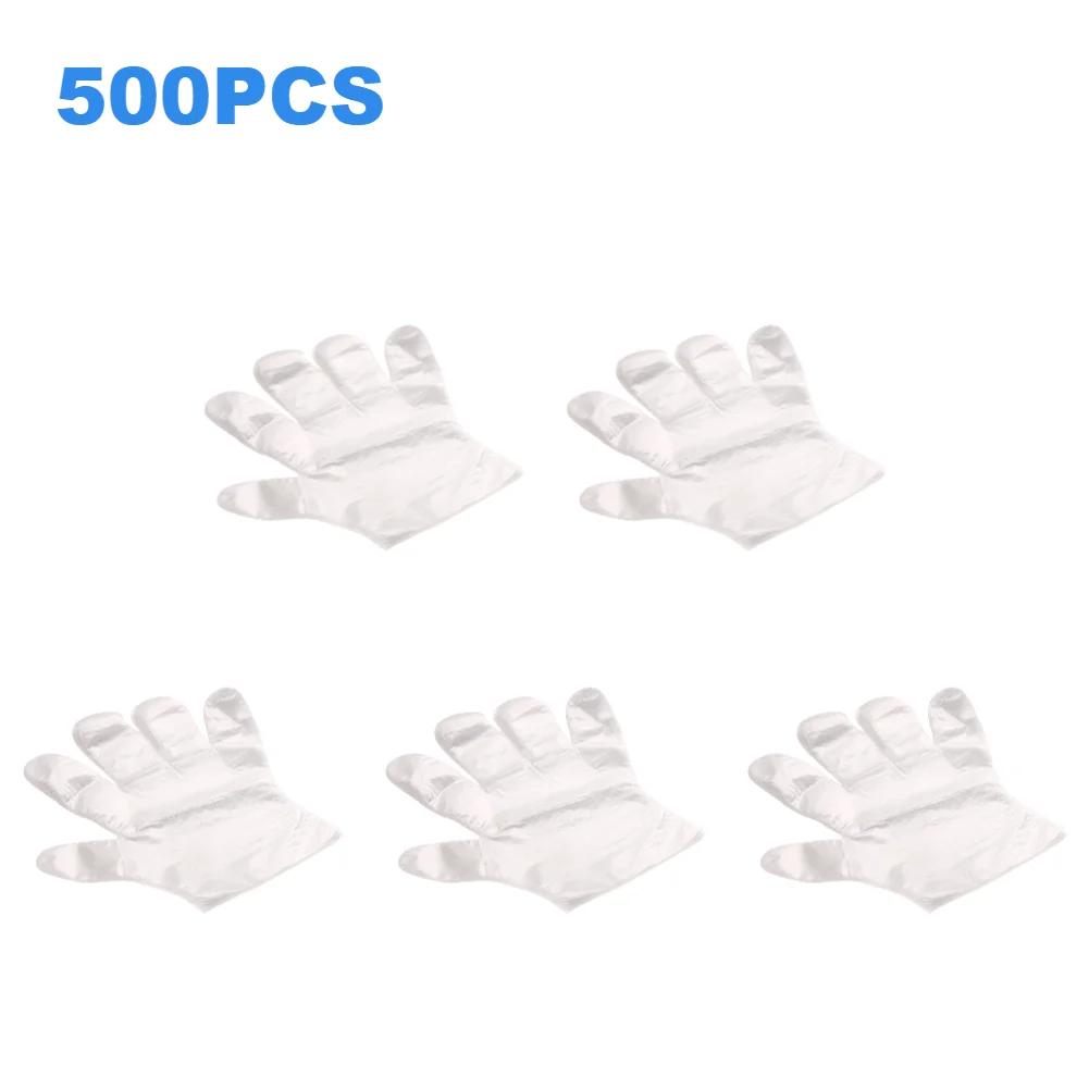 3000-100 Stück Einweg-Handschuhe Plastikhandschuhe Transparent Küchen-Badezimmer-Reinigungshandschuhe Für DIY Kochen Küchenzubehör