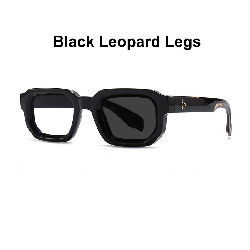 Brand Black Square Men's Glasses Frame Optical Anti Blue Light Reading Eyeglasses Retro Small Rivets Men's Presbyopia Glasses
