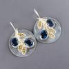 London Blue Topaz Gemstone Jewelry, 925 Solid Sterling Silver Earrings , Handmade Bohemian Earrings  For Gift