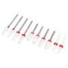 10pcs Nail Art Drill Bits Set Remove Nail Glue Stainless Steel Ceramic Nail Grinding Heads with