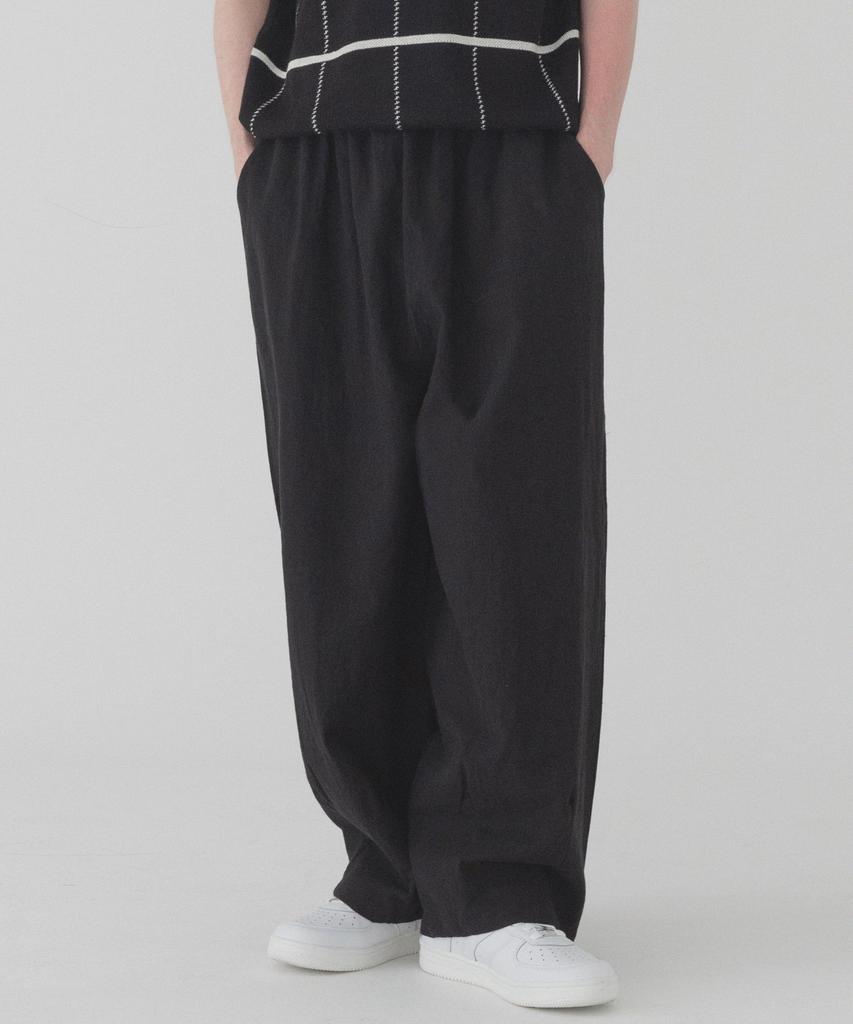 PIANER Comfortable Linen Balloon Pants (Black)