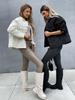 Winter European and American Style Long Sleeve Button Cotton-Padded Women's Jacket