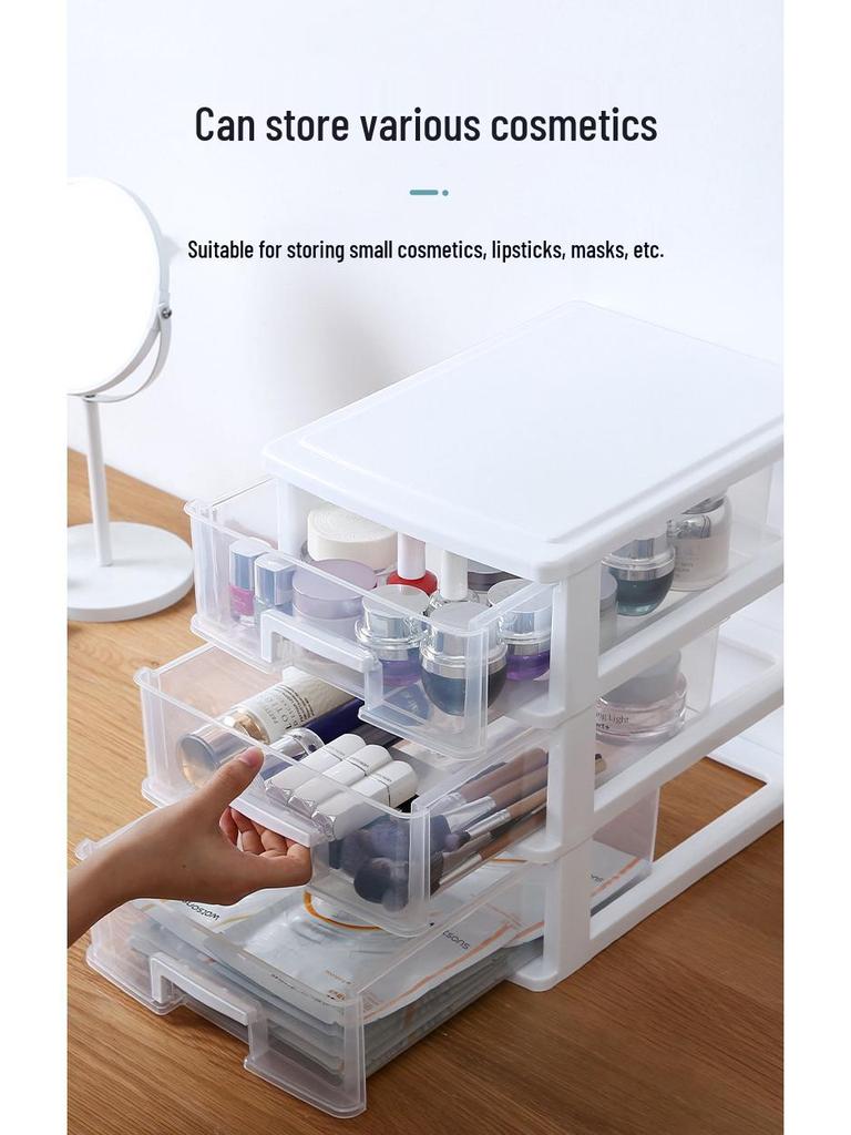 Transparent Multi-layer A4 Desktop Organizer: Simple Plastic Drawer-type Storage for Office Documents
