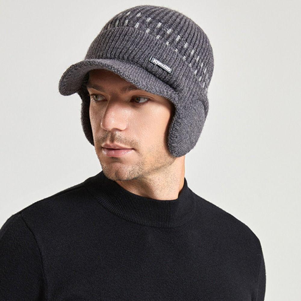 Coldproof Knitted Benines Solid Color Knitted Skullies Fashion Knitted Baseball Hat  Streetwear